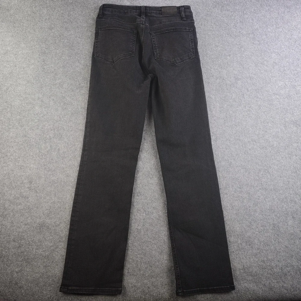 Paige Cindy Jeans Women's 26 Black Mid Rise Straight Leg Modal Stretch